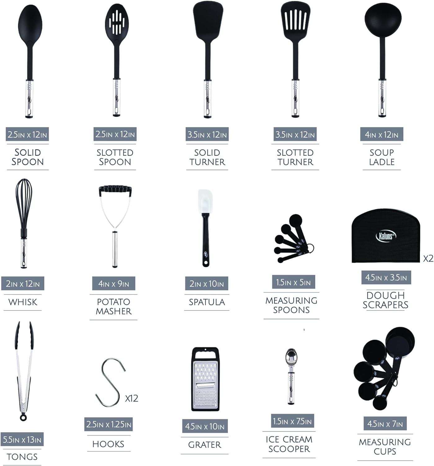 Kaluns 24-Piece Kitchen Utensil Set with Nylon